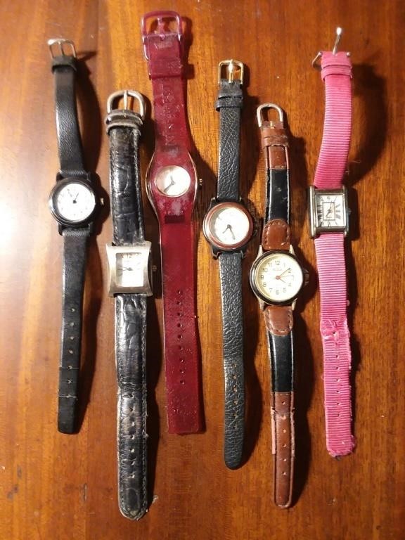Six (6) Watches - Women's - See photos for