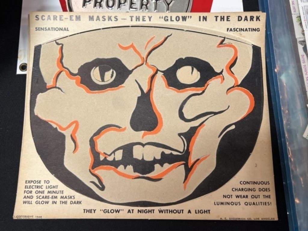 (2) Copyright 1946 Glow In The Dark Masks