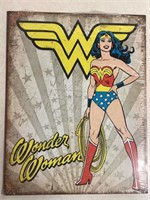Metal Wonder Woman Sign, 16in X 12in