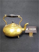 Antique Canadian Footed Brass Teapot