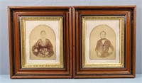 19th C. Portrait Photos of Husband & Wife