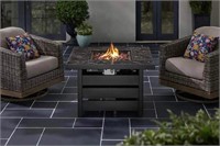 40” marble look gas fire pit