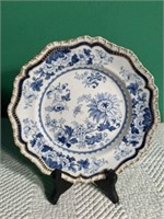 Blue and White Stone China Plate