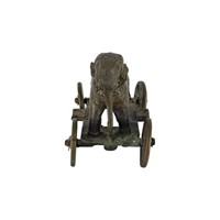 Antique Bronze Temple Toy Elephant