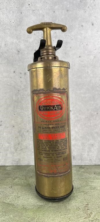 Antique Brass Quick Aid Fire Extinguisher