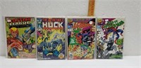 Lot of 4 Comic Books- Justice League. Hulk
