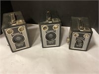 Vintage brownie box film cameras