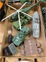 Flat: Army Trucks & Helicopter