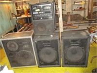 Amplivox portable sound system w/3 large speakers