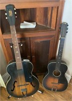 2 Acoustic Guitars w/ Stand