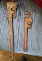 2 ridgid pipe wrenches