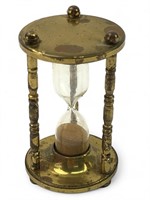Miniature Brass & Glass Sand Timer