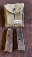 US Army Pouch & (2) 45 Clips