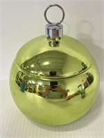 Green ceramic and glass ornament dish
