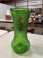 Vintage Indiana Hoosier Glass Emerald Vase