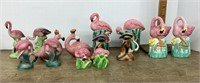 7 ceramic flamingo salt and pepper sets