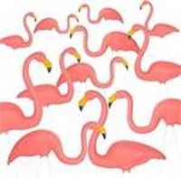 12 Pink Flamingo Yard Decor
