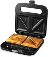 OVENTE Electric Sandwich Maker Non-Stick: Black