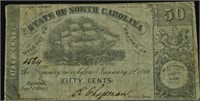 1866 N CAROLINA 50 CENTS VF