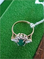 9 Carat Emerald Dress Ring (Size P)