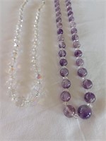 Amethyst Stone Beaded Necklace (35cm long)