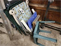 Folding Chaises, Chairs, Camp Stool, Table