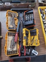 LOT OF DRILL BITS, SOME TOOLS