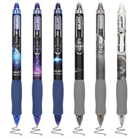 BAYTORY 6Pcs Retractable Erasable Gel Pens, Black