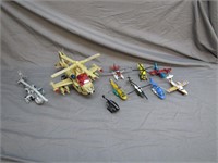 Large Lot Of Toy Helicopters & Planes