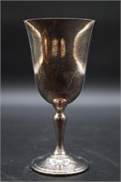 Silver Plated Engraved Wine or Water Goblet