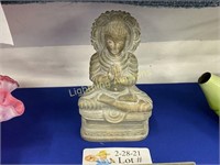 CARVED SOAP STONE SEATED BUDDHA