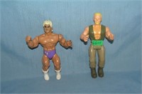 Pair of vintage sport figures