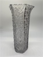Vintage Pressed Glass 12in Flower Vase