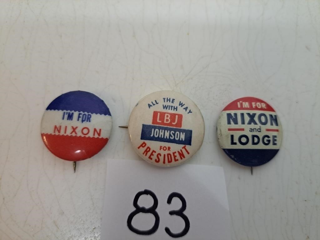 3 Presidental Pinbacks