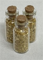 (3) JARS OF GOLD FLAKES