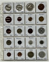 LOT (20) 1957 ASSORTED FOREIGN COINS