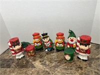 9 CHRISTMAS CANDLES 5" TALLEST