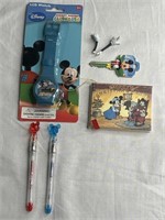 Mickey Mouse Watch, Pens, Book, Key
