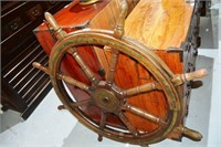 Large ship's wheel,