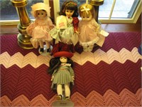 Lot of 4 Beautiful Vintage Madame Alexander Dolls
