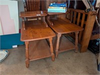 Pair of wooden side tables