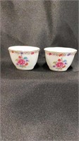 Herend, Pair of mini Cache vase, Multicolor, 2" H