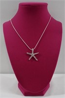 .925 Chain & Star Pendant Necklace