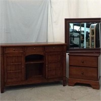 3 Piece Solid Wood Dresser & Night Stand - 7C