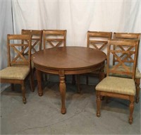 Wood Kitchen Table w/ 6 Chairs