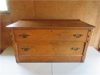 Antique 2-Drawer Chest with Pegged Joints