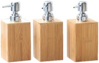 3-PCS  Natural Bamboo Liquid Soap Dispenser