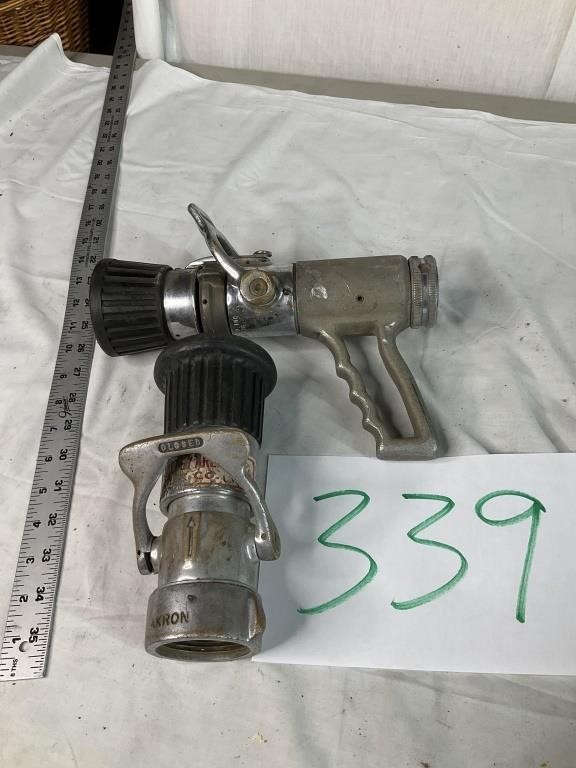 RETIRED FIRE DEPARTMENT HOSE NOZZLES