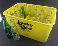 Caisse de 22 bouteilles Lucky One crate & bottles