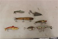 Variety of Antique fishing lures